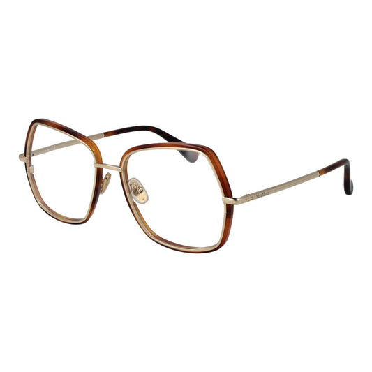 Max Mara Women’s Gold Optical Frames – Square Full-Rim Style