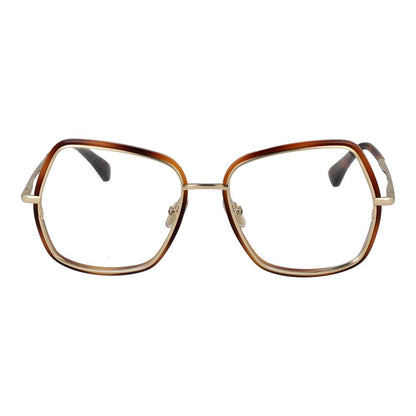 Max Mara Women’s Gold Optical Frames – Square Full-Rim Style
