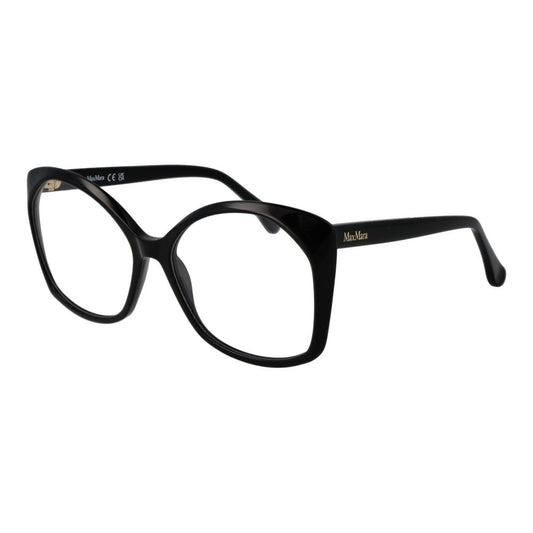 Max Mara Women’s Optical Frames – Black Rectangle Design, 57mm