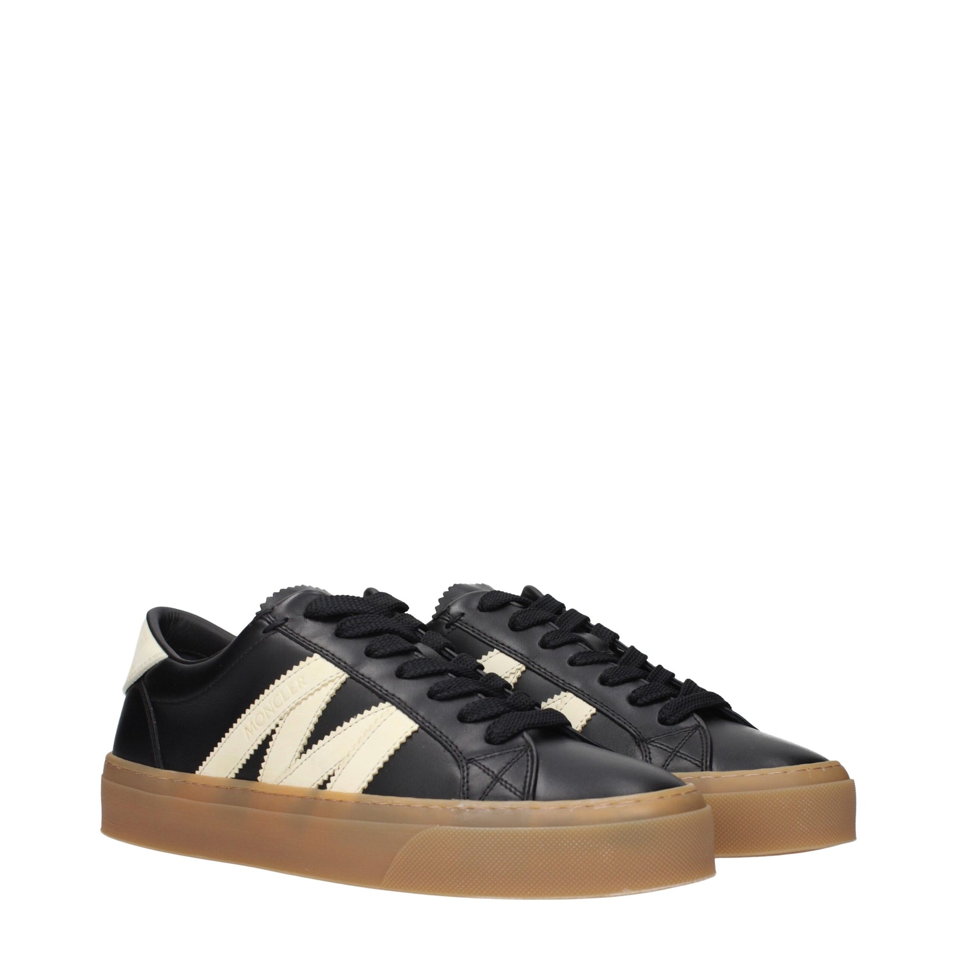 Moncler Black Leather Low Tops – Iconic Luxury Sneakers