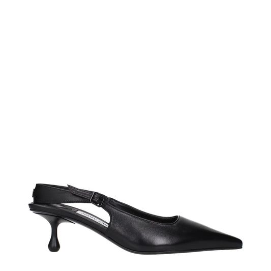 Jimmy Choo Black Leather Flat Sandals - Classic Elegance