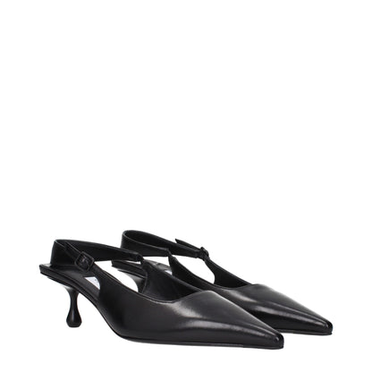 Jimmy Choo Black Leather Flat Sandals - Classic Elegance