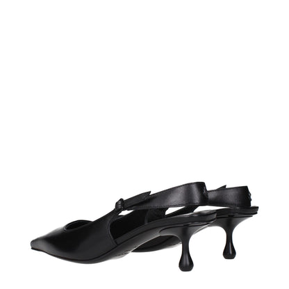 Jimmy Choo Black Leather Flat Sandals - Classic Elegance