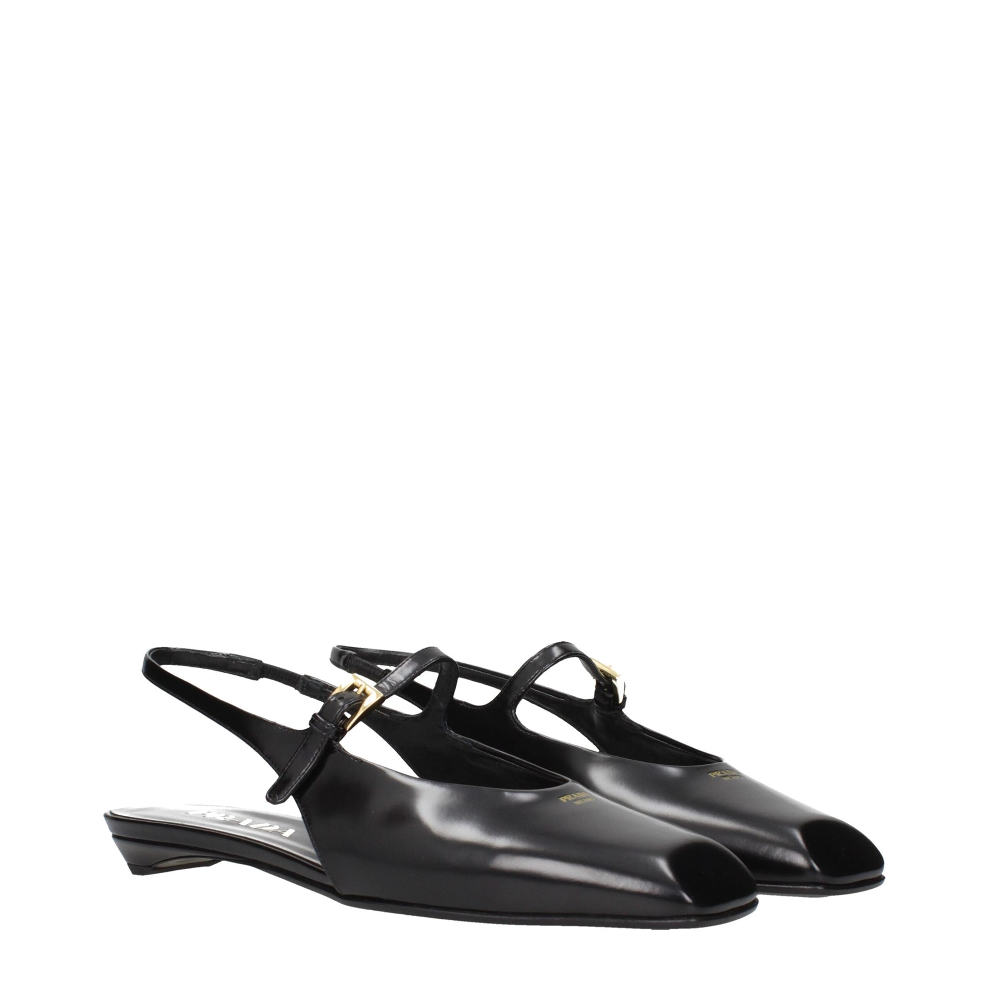 Prada Black Leather Flat Sandals - Elegant Minimalism Redefined