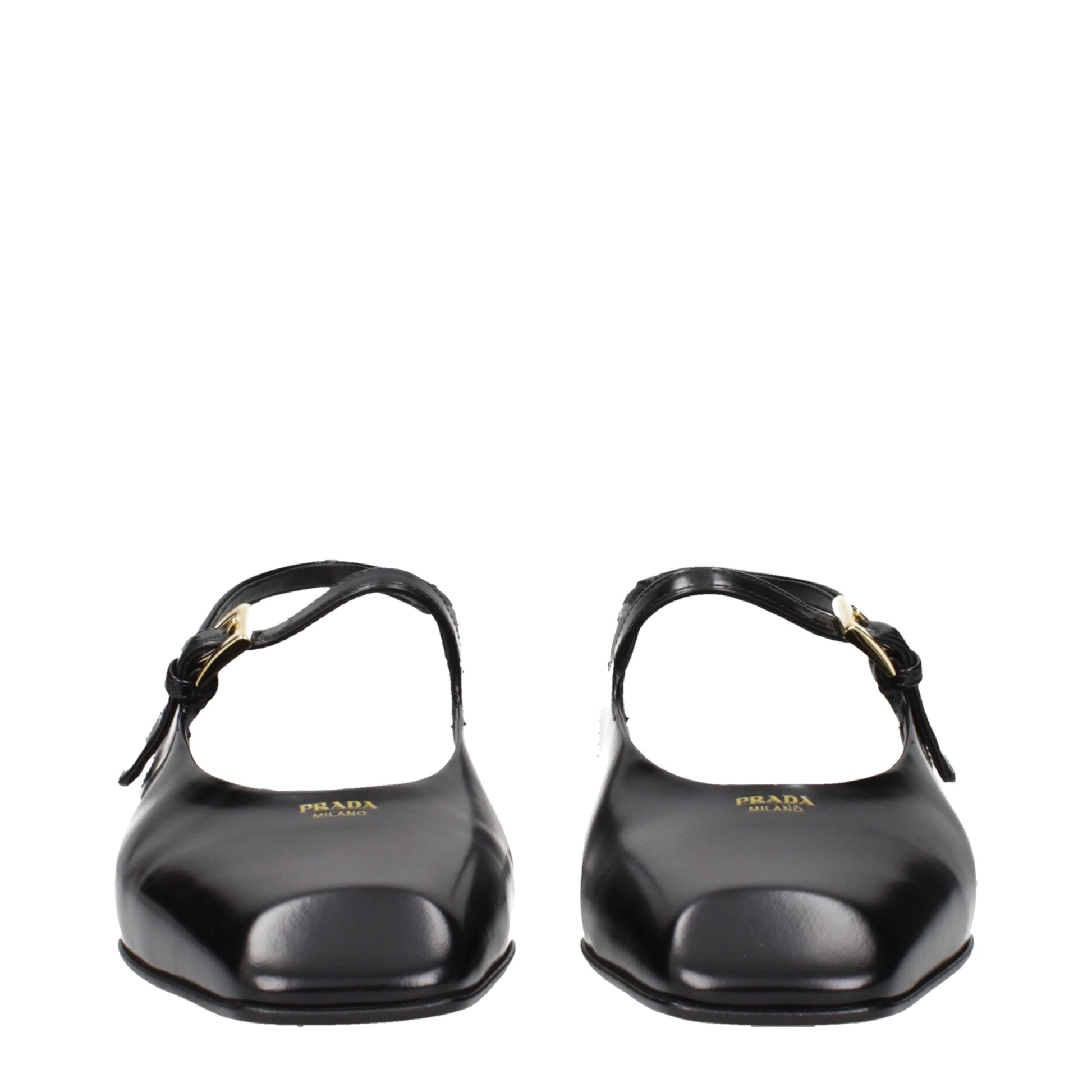 Prada Black Leather Flat Sandals - Elegant Minimalism Redefined