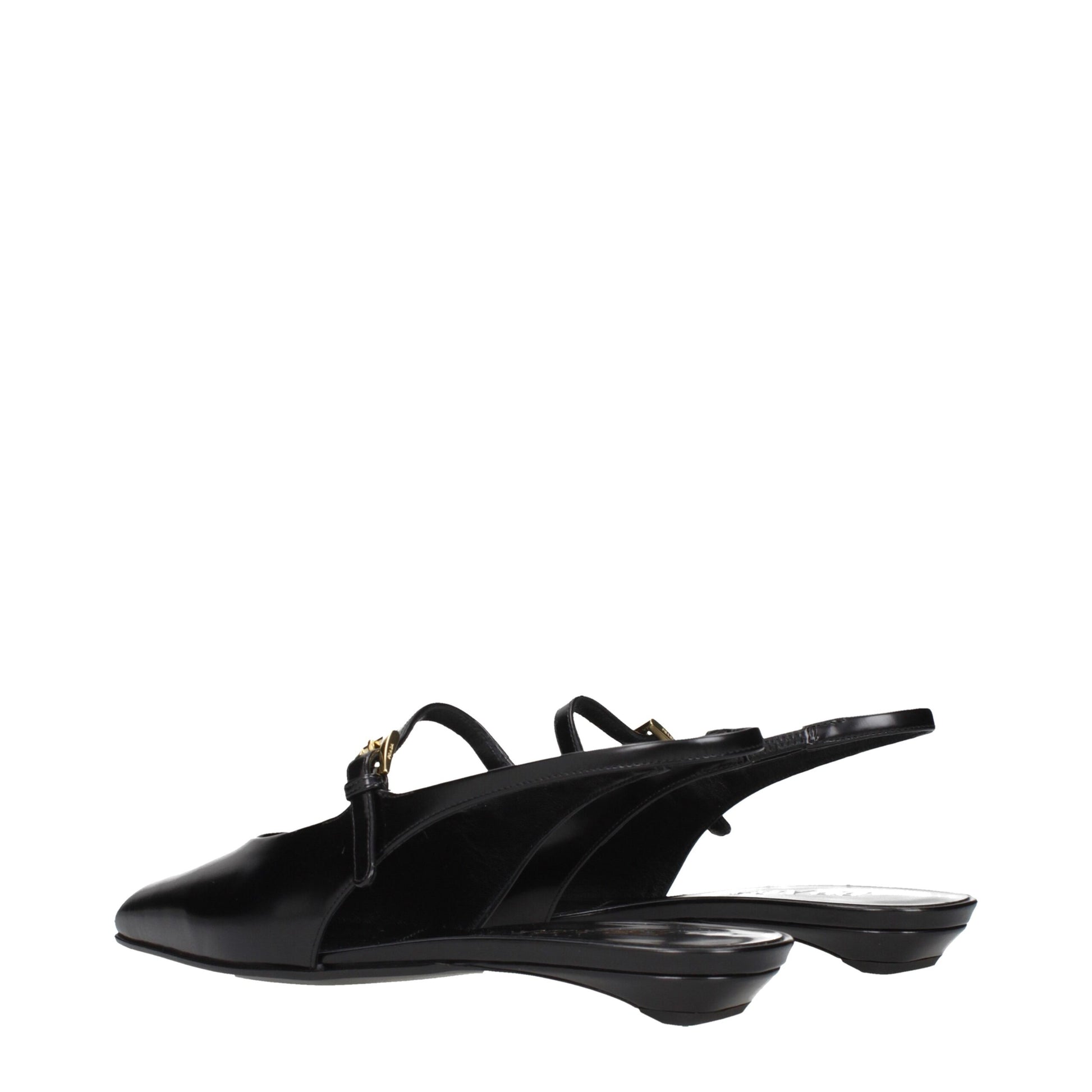 Prada Black Leather Flat Sandals - Elegant Minimalism Redefined