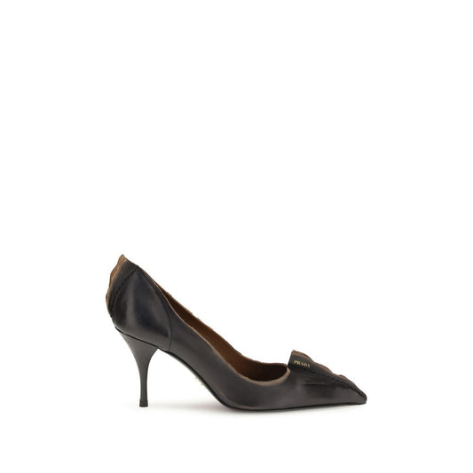 Prada Black Leather Pumps - Elegant Retro Appeal