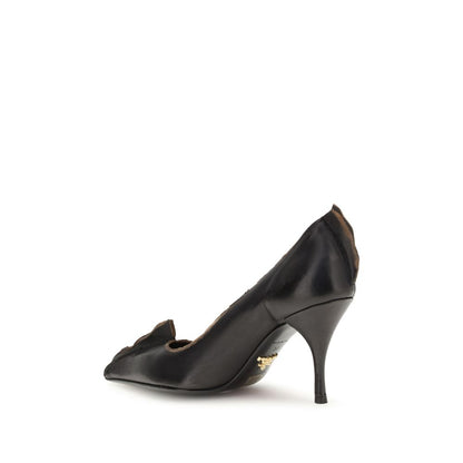 Prada Black Leather Pumps - Elegant Retro Appeal