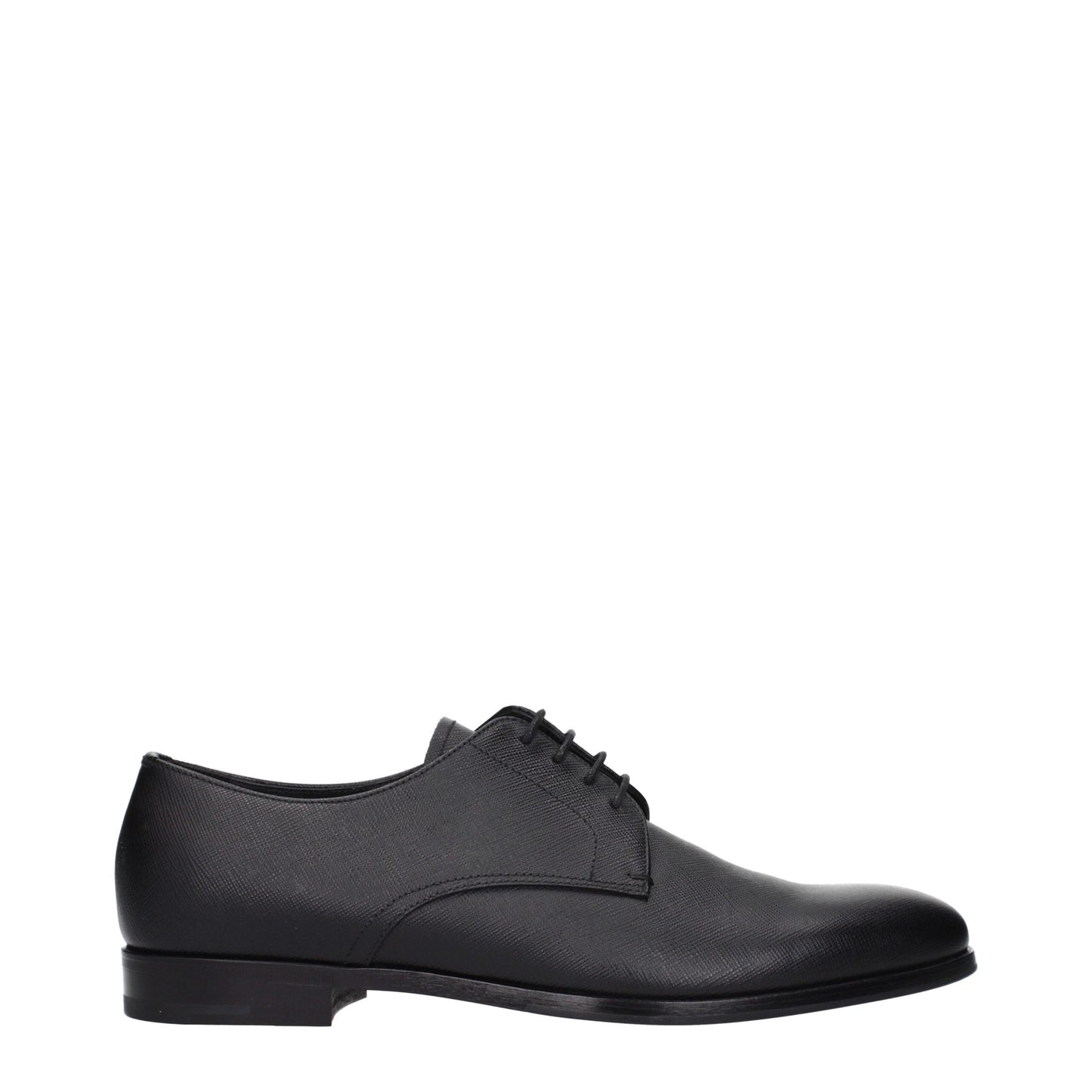Prada Black Leather Oxfords & Derbies for Men