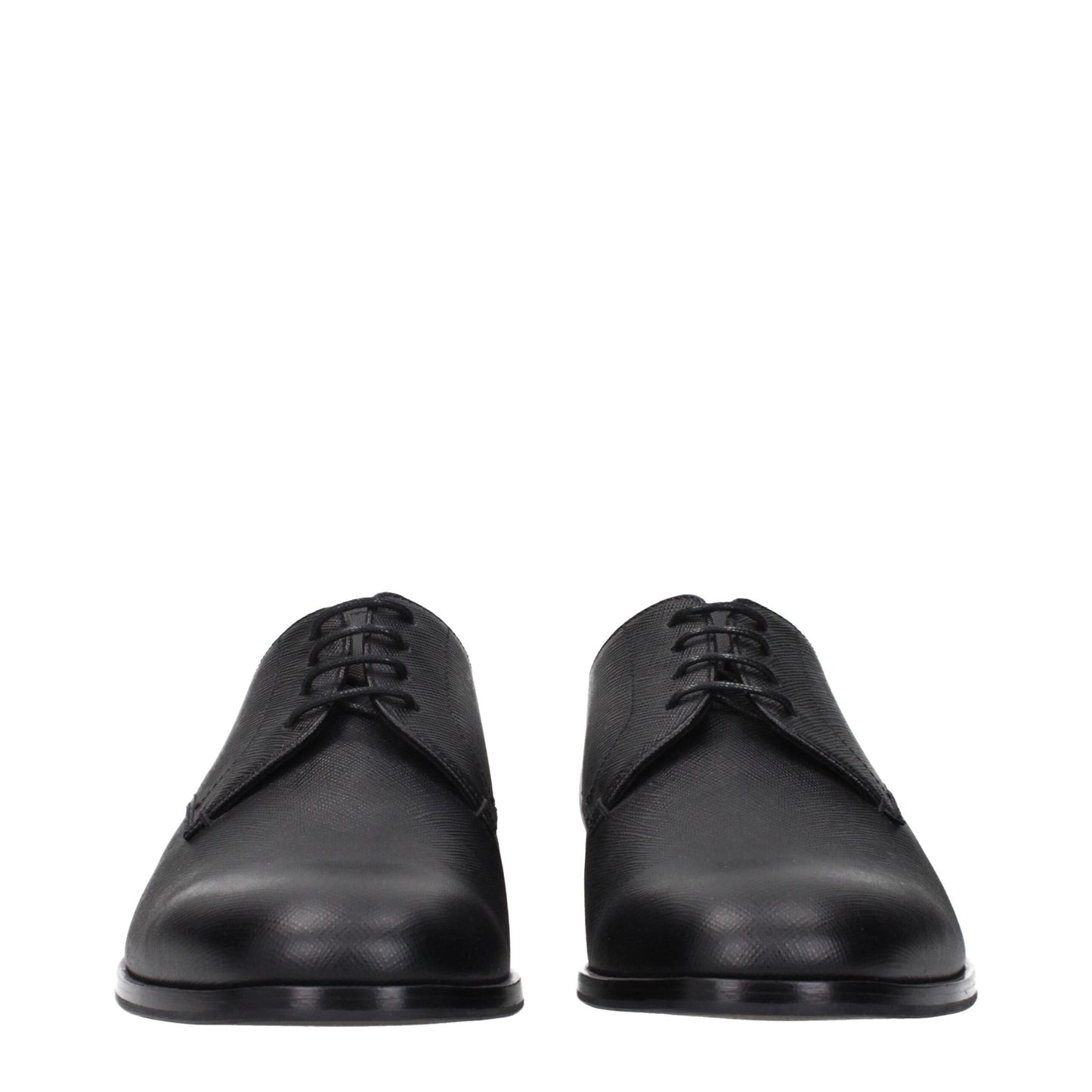 Prada Black Leather Oxfords & Derbies for Men