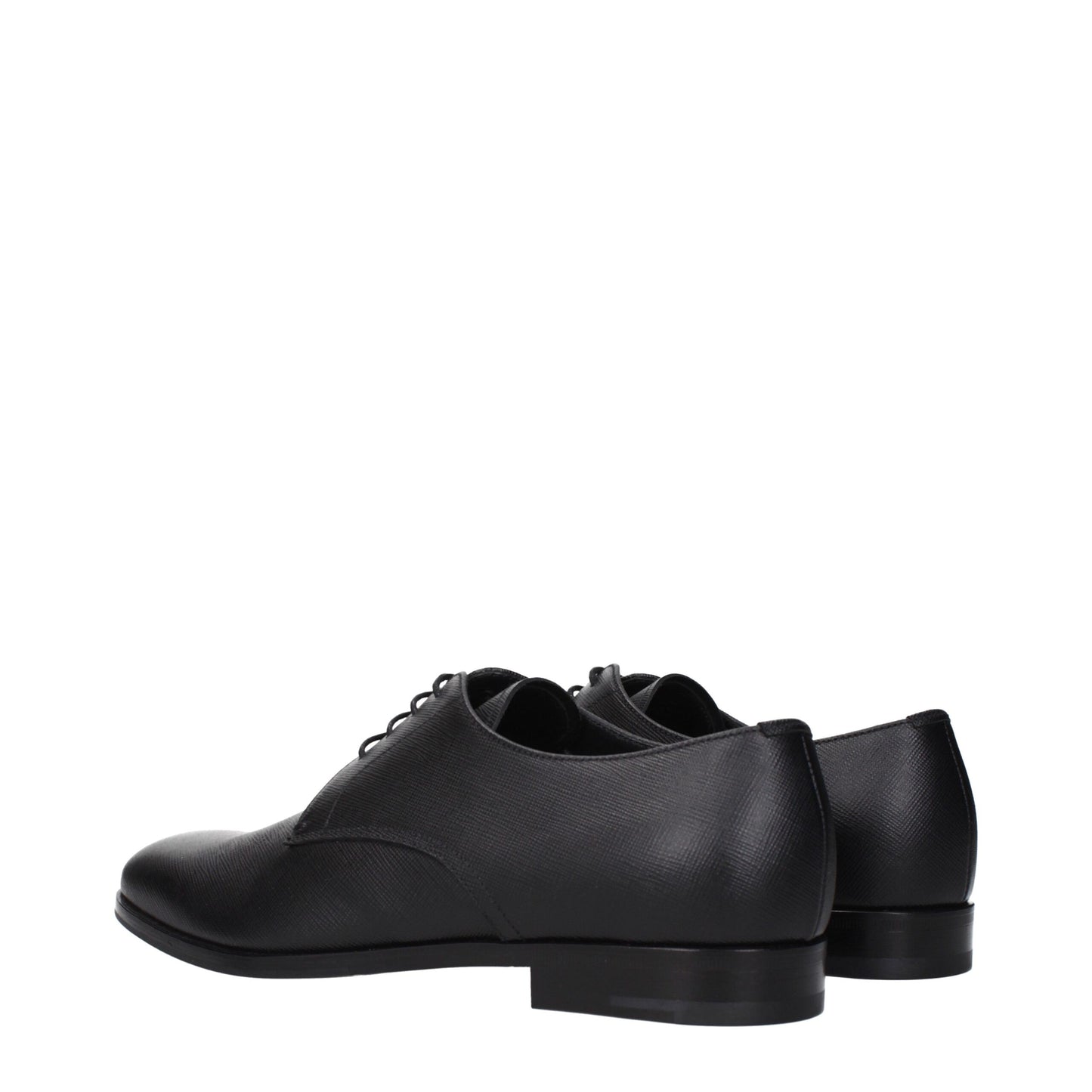 Prada Black Leather Oxfords & Derbies for Men