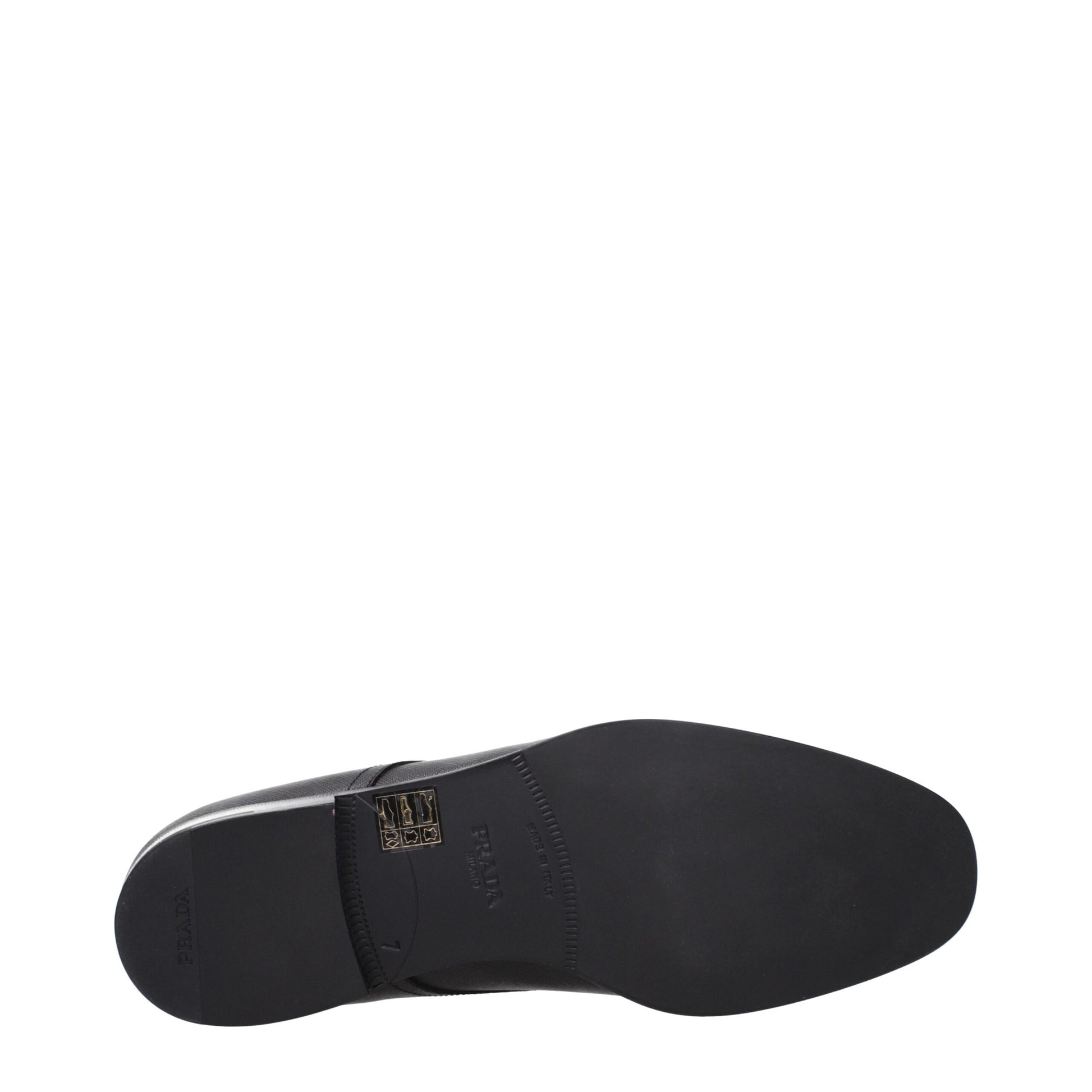 Prada Black Leather Oxfords & Derbies for Men