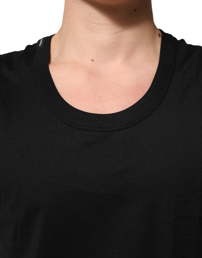 Dolce & Gabbana Black Cotton Sleeveless Underwear Men Tank Top