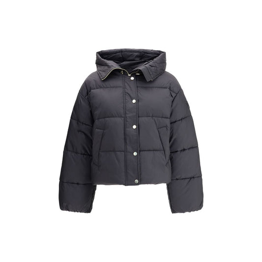 PINKO Black Padded Down Button Up Jacket