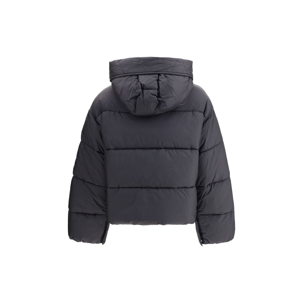 PINKO Black Padded Down Button Up Jacket