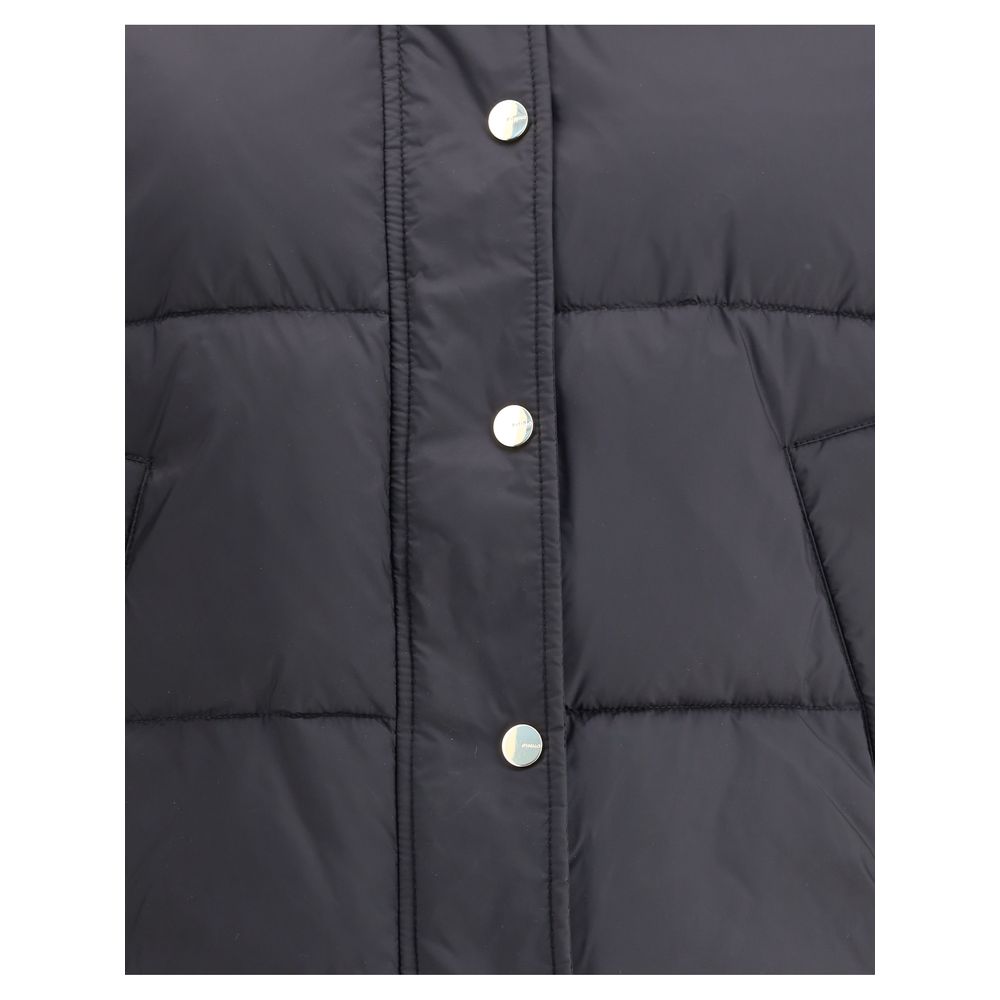 PINKO Black Padded Down Button Up Jacket