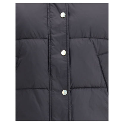 PINKO Black Padded Down Button Up Jacket