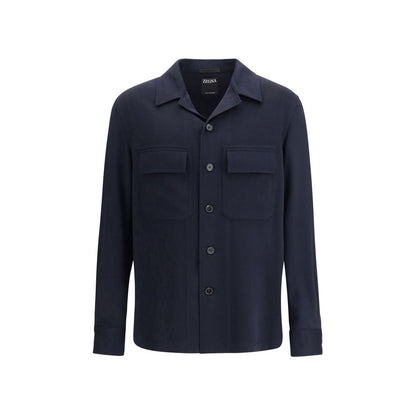 ZEGNA Ovs-Overshirt Shirt - Luxurious Cashmere Elegance