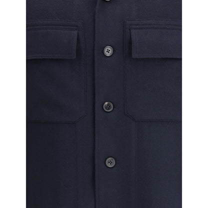 ZEGNA Ovs-Overshirt Shirt - Luxurious Cashmere Elegance
