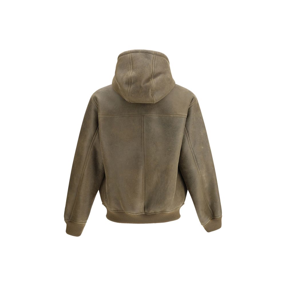 Emporio Armani Leather Bomber Jacket