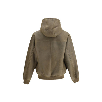 Emporio Armani Leather Bomber Jacket