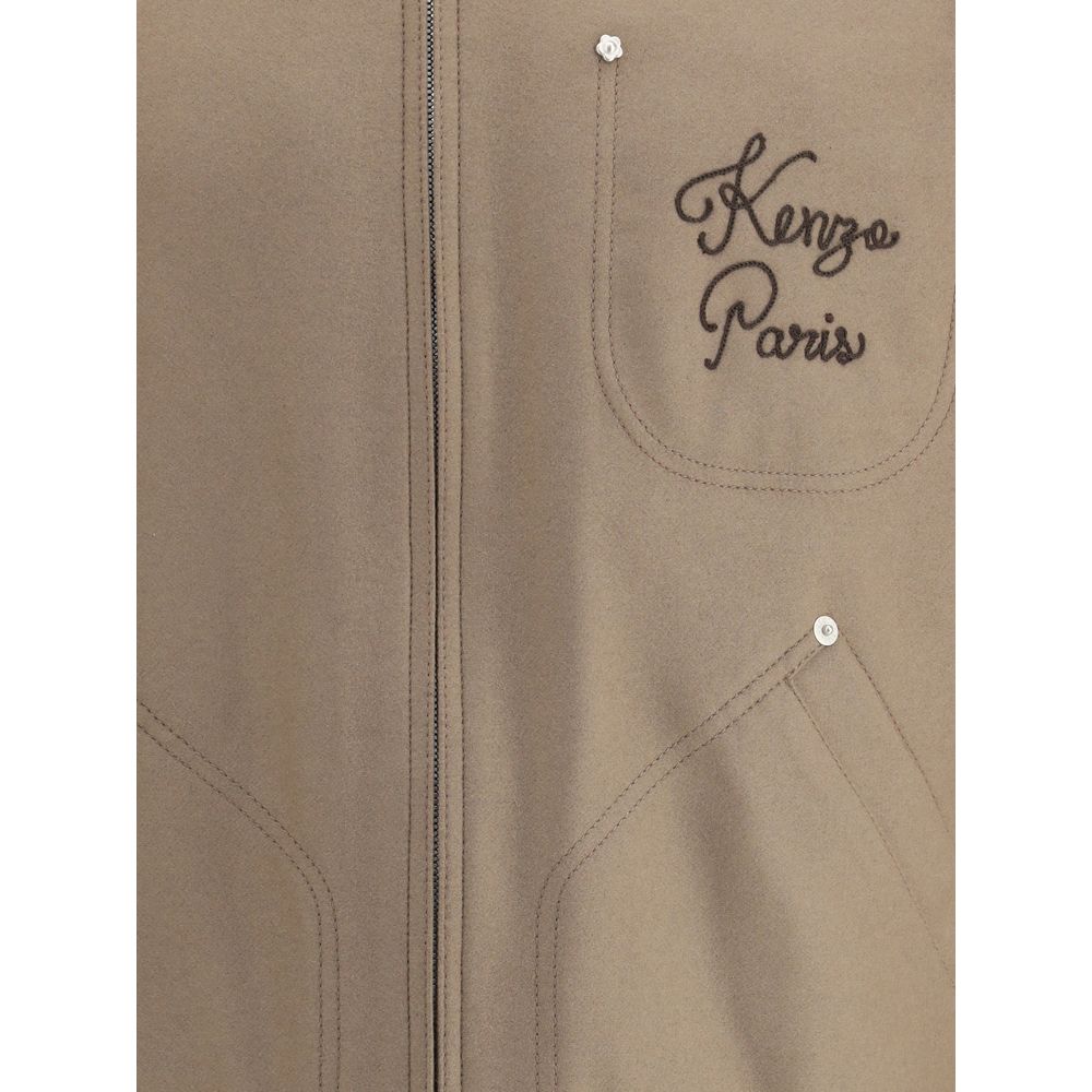 Kenzo Wool and Leather College Jacket