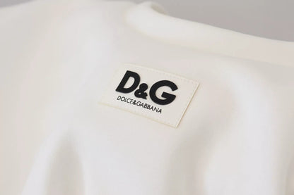 Dolce & Gabbana White Cotton Corset Stretch Top T-Shirt