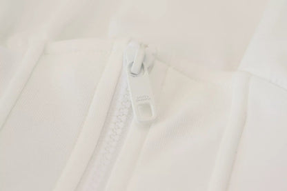 Dolce & Gabbana White Cotton Corset Stretch Top T-Shirt