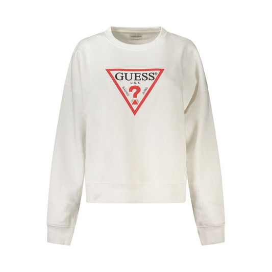 Guess Jeans White Cotton Oversized Sweater