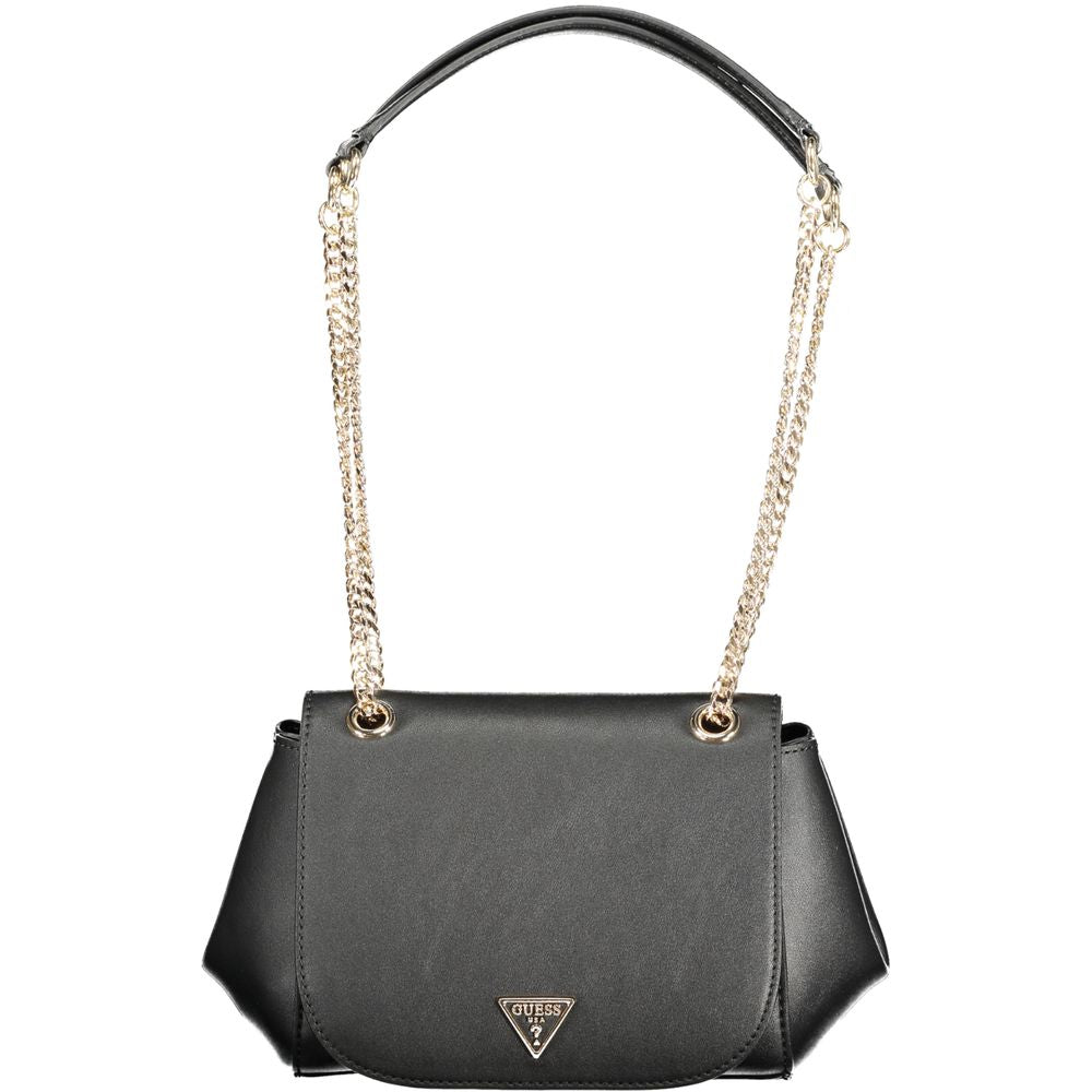 Guess Jeans Black Faux Leather Handbag