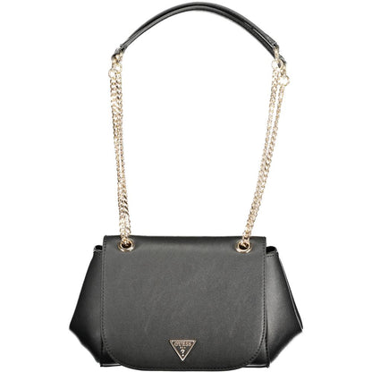Guess Jeans Black Faux Leather Handbag