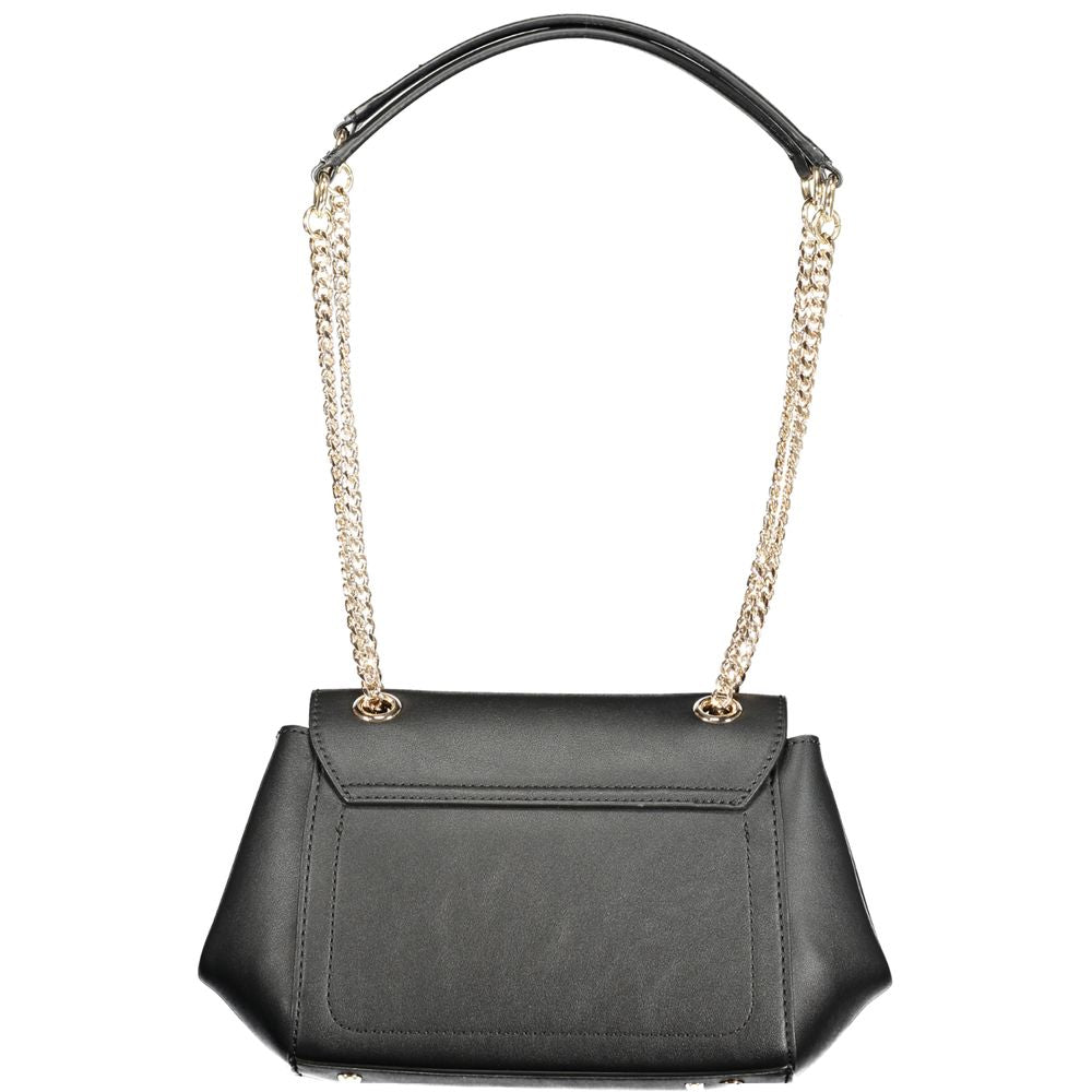 Guess Jeans Black Faux Leather Handbag