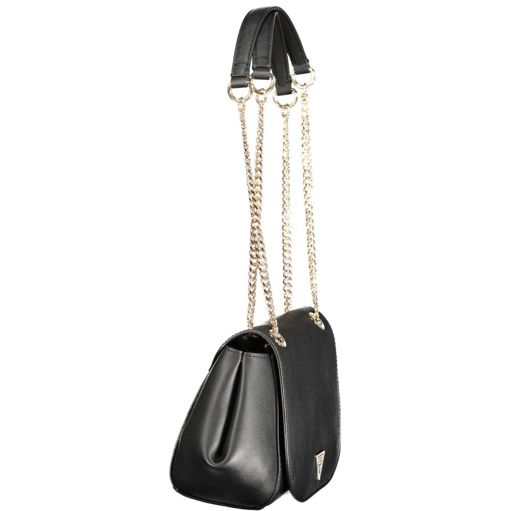 Guess Jeans Black Faux Leather Handbag