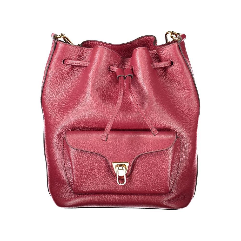 Coccinelle Burgundy Leather Beat Generation Bucket Bag