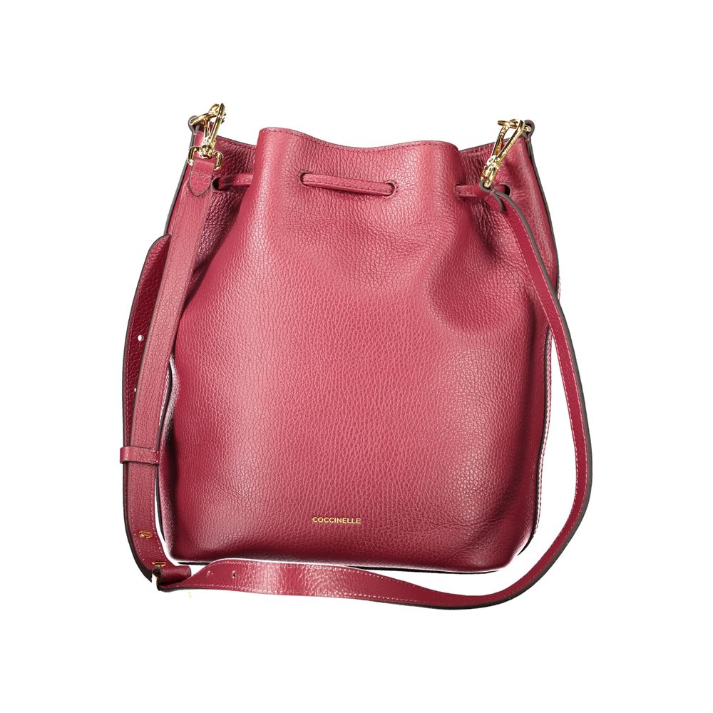 Coccinelle Burgundy Leather Beat Generation Bucket Bag