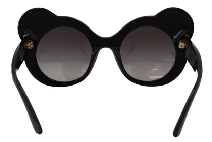 Dolce & Gabbana DG4325BM White Black Acetate Crystal Shades Sunglasses