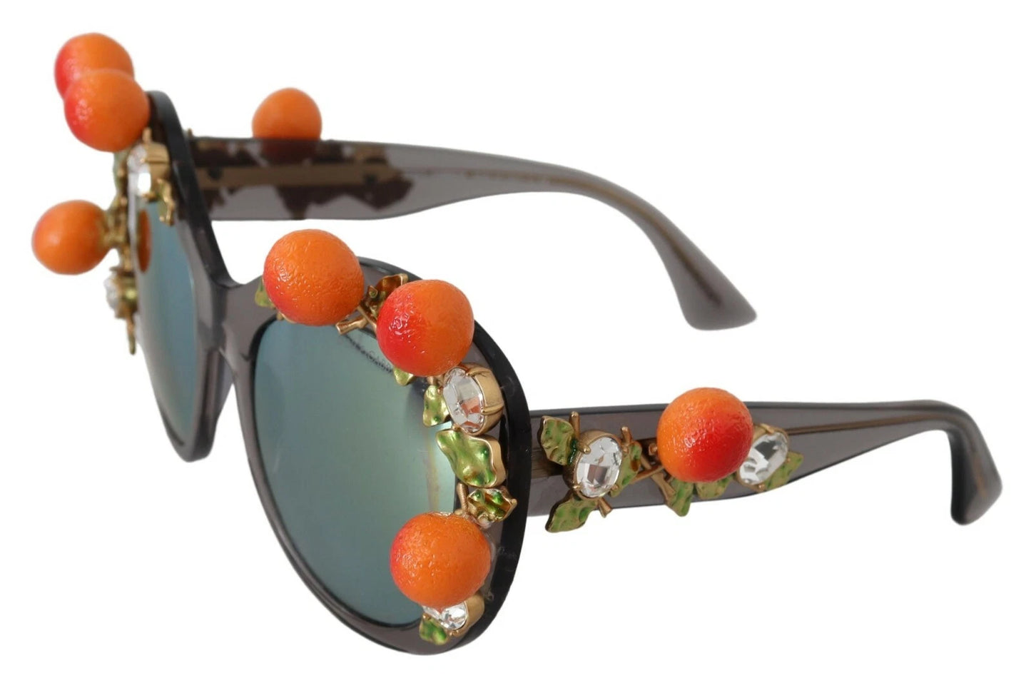 Dolce & Gabbana DG4283B Acetate Crystals Orange Appliques Sunglasses