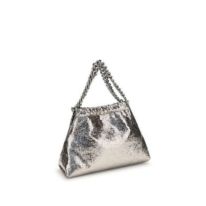 Stella McCartney Metallic Crackle-Effect Falabella Shoulder Bag