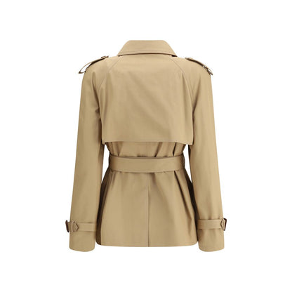 Chloé Beige Short Cotton Gabardine Trench Coat