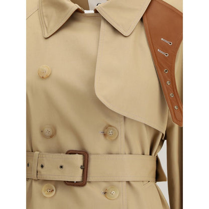 Chloé Beige Short Cotton Gabardine Trench Coat