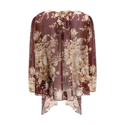 Dolce & Gabbana Silk Chiffon Floral Shirt