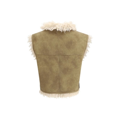 Marant Etoile Clara Gilet in Shearling Faux Leather