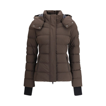Moose Knuckles Brown Betta Down Slim Fit Hooded Puffer Jacket for Women