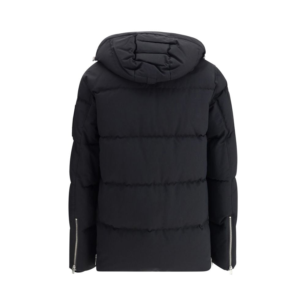 Moose Knuckles Black Original 3Q Down Hooded Jacket for Men