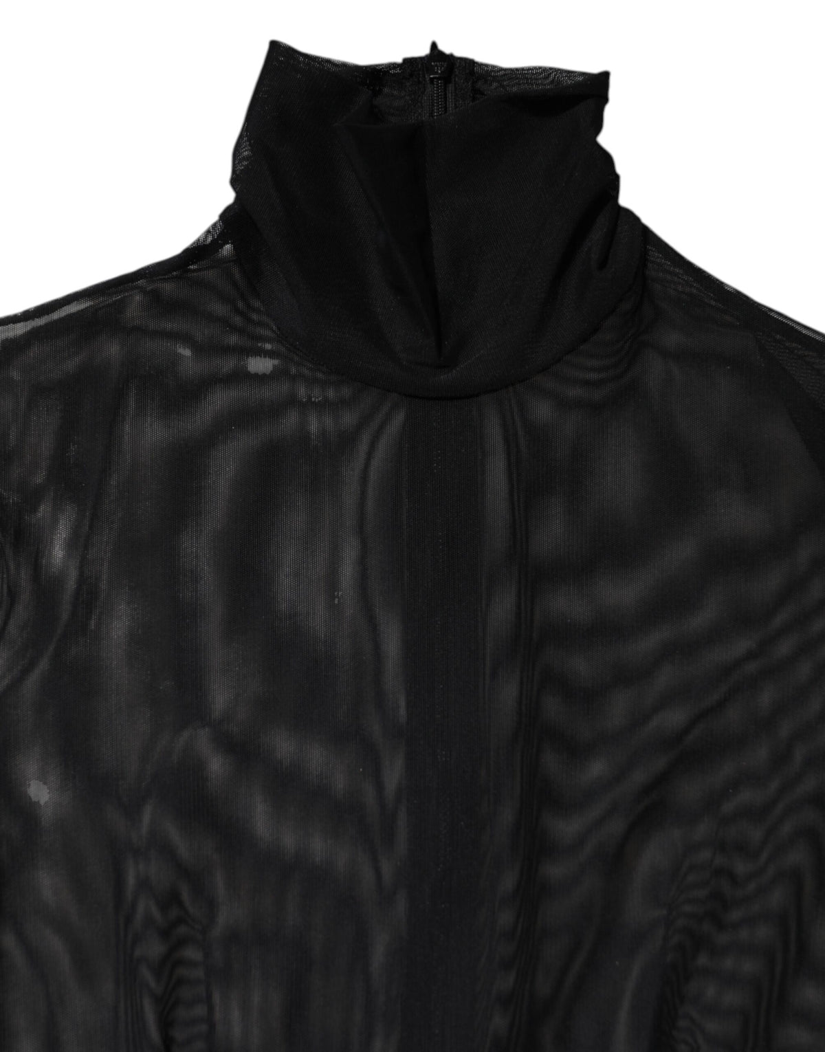 Dolce & Gabbana Black Sheer Mesh Long Sleeve Jumpsuit/Catsuit