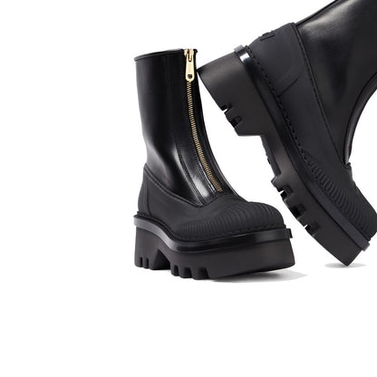 Chloé Black Raina Zip-Up Leather Boots