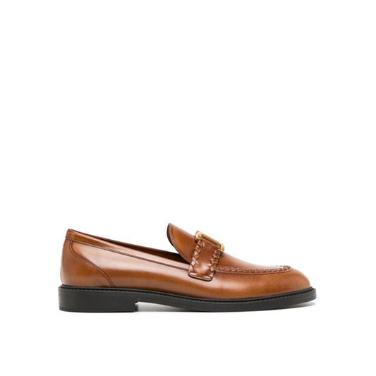Chloé Brown Marcie Leather Loafers