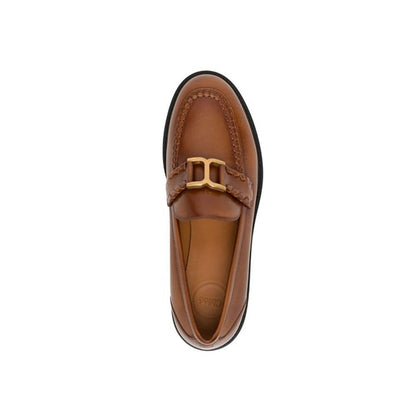 Chloé Brown Marcie Leather Loafers