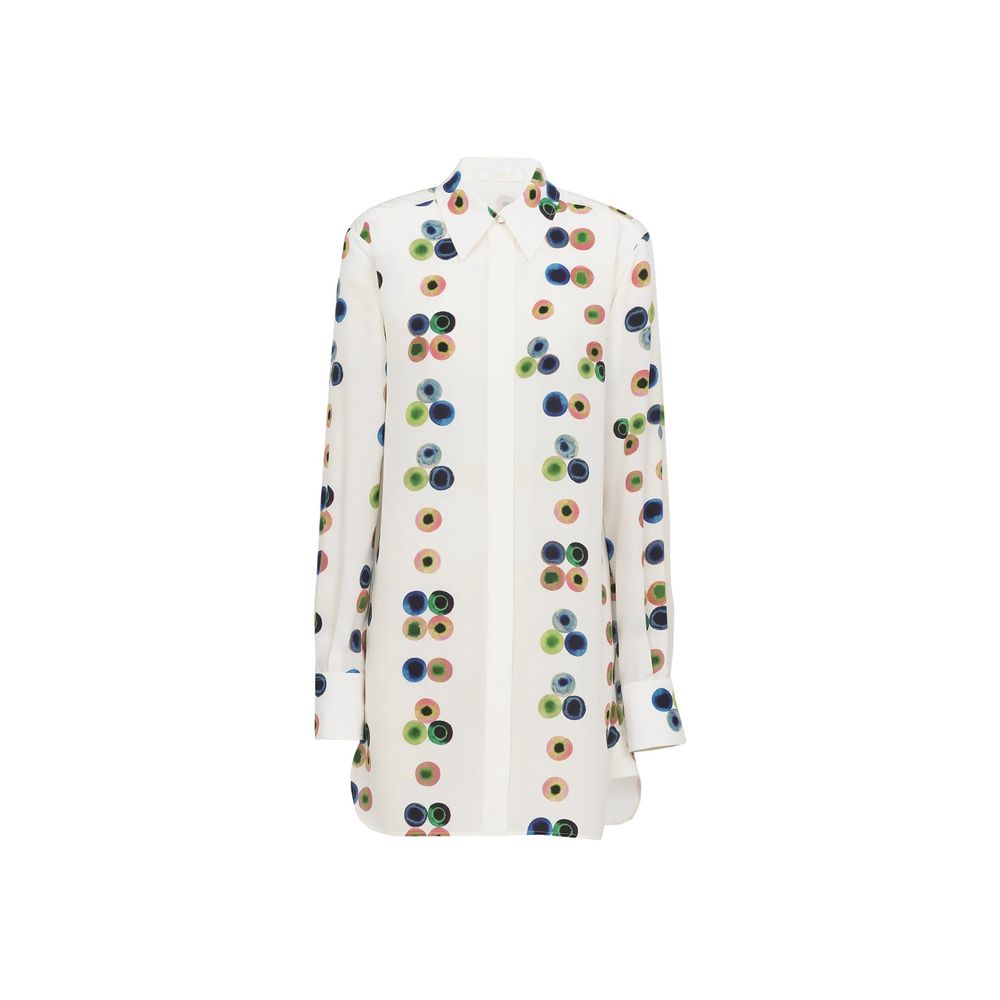 Chloé Peint Silk Shirt Chemisier Dress
