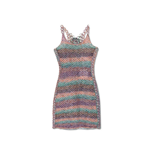 Chloé Multicoloured Crochet Mini Dress